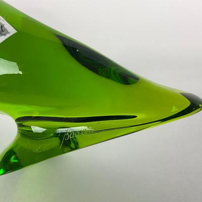 -125- BACCARAT | Green Sticker, Marked, & Signed Parrot
