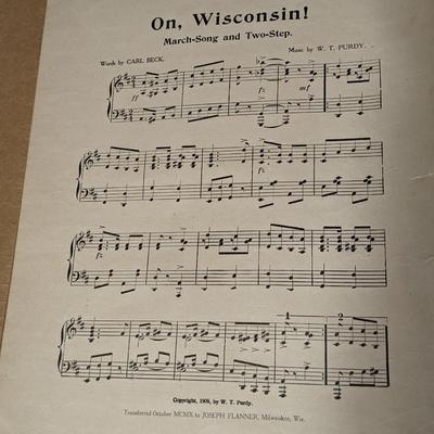 Antique "Oh, Wisconsin!" Music