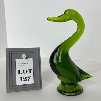 -127- VIKING | Mid Century Epic Green Duck | Curved Neck