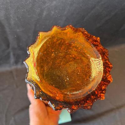 Amber Italian Murano Vase