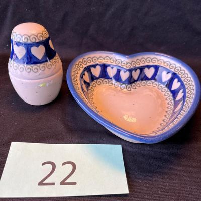 Two Polish Pottery pieces