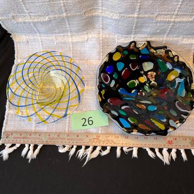 Studio Fused Glass Round Bowls