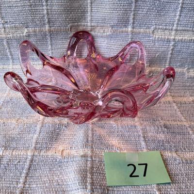 Italian Cranberry free form bowl