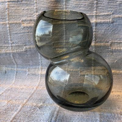 Fun Smoked Glass 2 Balls Vase