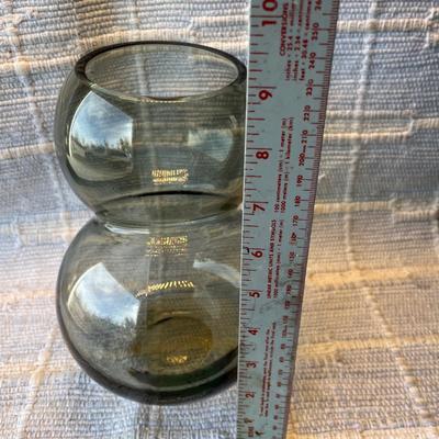 Fun Smoked Glass 2 Balls Vase