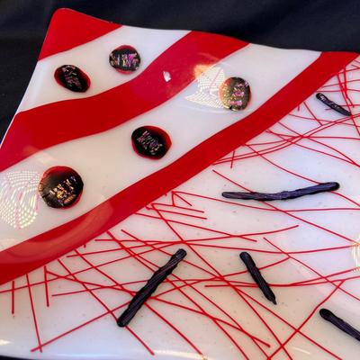 Confetti Style Fused Studio Art Glass Bowls