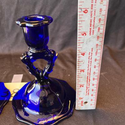 Paden City CROWSFOOT Keyhole Candle Sticks