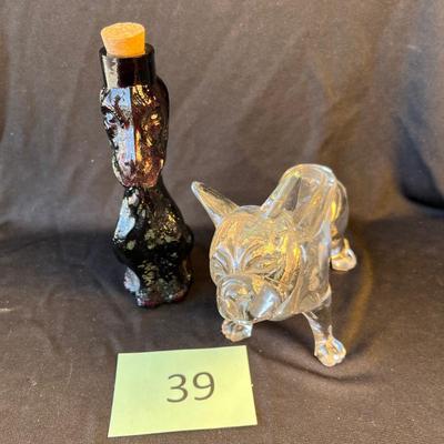 Co-Operative Flint Boston Terrier Candy & Volstead Pup Decanter