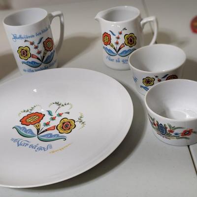 Swedish Flower Coffee Set From Berggren â€œVar Sa Godâ€