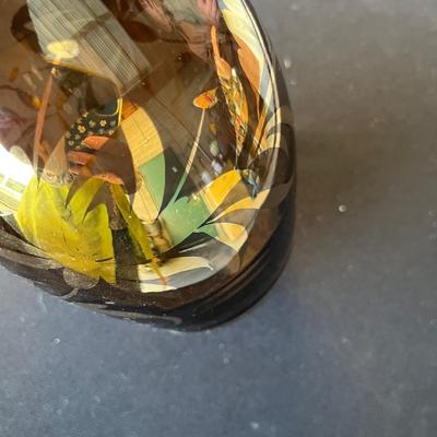 Gold on Brown European Wine Decanter