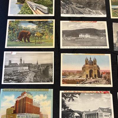 Vintage postcards & various home decor