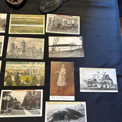 Vintage postcards & various home decor