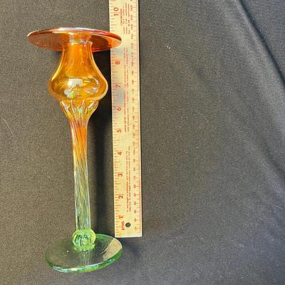 Studio Glass Tiffany style Flower Candle Holder
