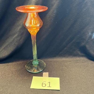 Studio Glass Tiffany style Flower Candle Holder