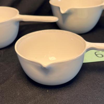 Coors Pottery 3 measuring cups.