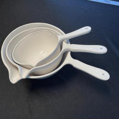 Coors Pottery 3 measuring cups.