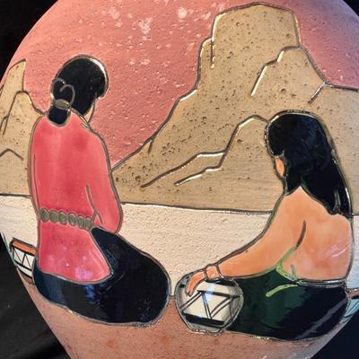 1980s Native American Southwest Style vase