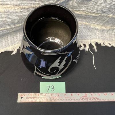 Black on Black native American Vase