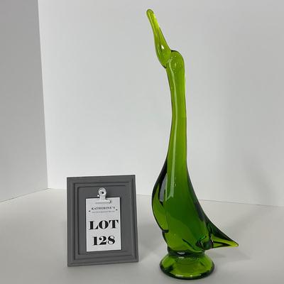 -128- VIKING | Mid Century Epic Green Duck | Stretched Neck