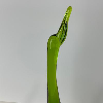 -128- VIKING | Mid Century Epic Green Duck | Stretched Neck