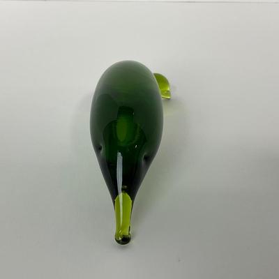 -132- RAINBOW GLASS CO. | Green Minimalist Dolphin