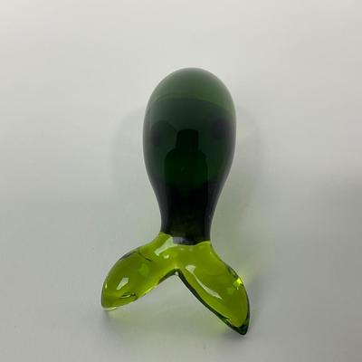 -132- RAINBOW GLASS CO. | Green Minimalist Dolphin