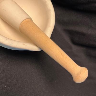 Vintage ceramic mortar & pestle