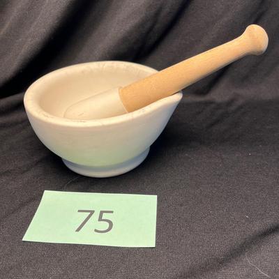 Vintage ceramic mortar & pestle