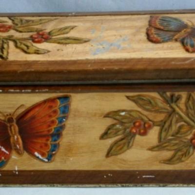 Vintage Biscuit Tin with Butterflies