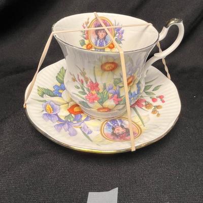 Queens Ware Bone China Cup w/ Lady