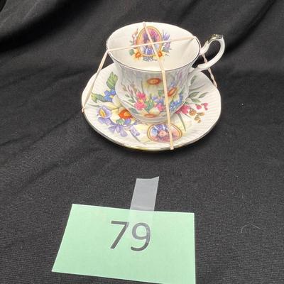Queens Ware Bone China Cup w/ Lady