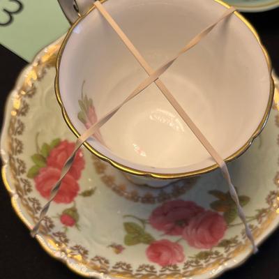 Bone China Cups & Saucers Floral
