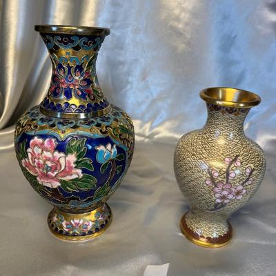 2 Cloisonne Vases