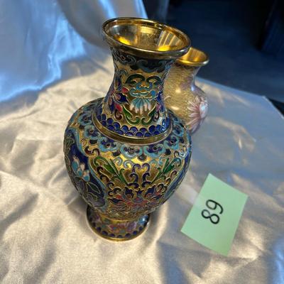 2 Cloisonne Vases