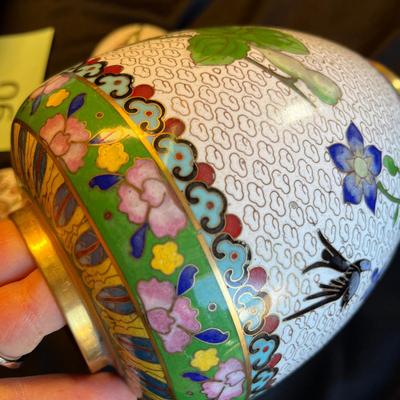 Cloisonne Matching Urns/ Ginger Jars