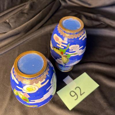 Matching Cloisonne Vases