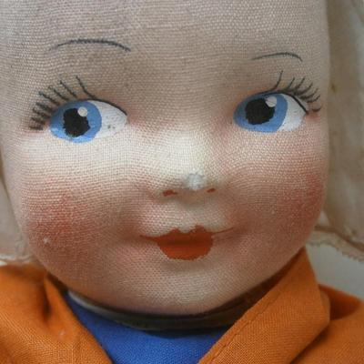 Vintage Dutch Girl Cloth Doll