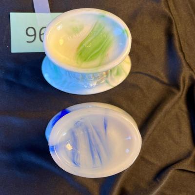 Akro Agate Lily Vases