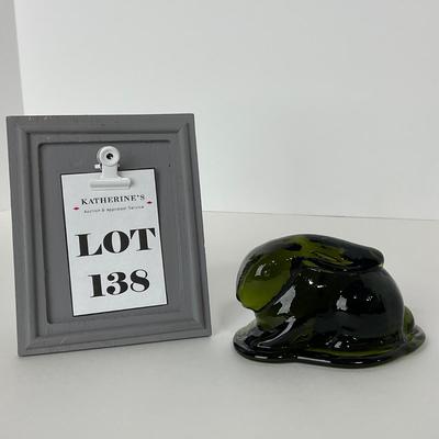 -138- VIKING | Mid Century Green Crouching Rabbit