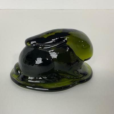 -138- VIKING | Mid Century Green Crouching Rabbit