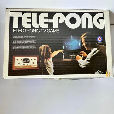Vintage Gameroom Tele-Pong Video Game in Box by Entex - Great Christmas Gift