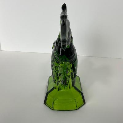 -144- LE SMITH | Green Glass Rooster