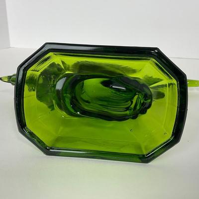 -144- LE SMITH | Green Glass Rooster