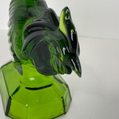 -144- LE SMITH | Green Glass Rooster