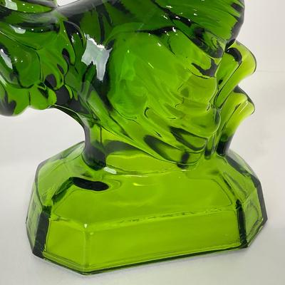 -144- LE SMITH | Green Glass Rooster