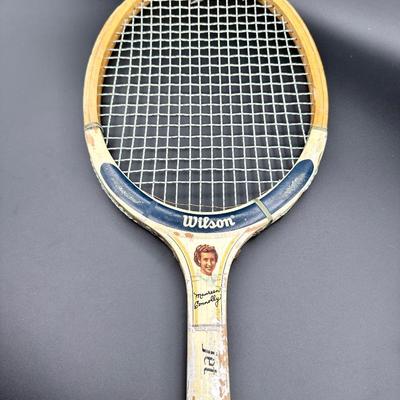 1950â€™s Maureen Connolly Vintage Wooden Tennis Racket