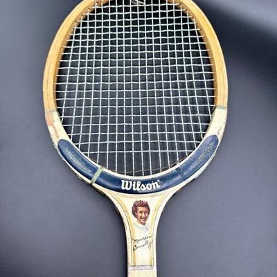 1950â€™s Maureen Connolly Vintage Wooden Tennis Racket
