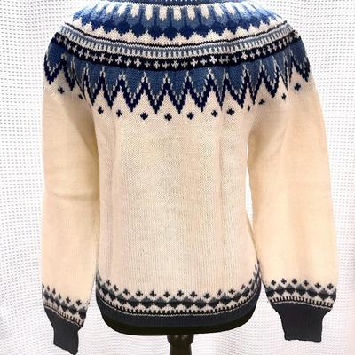 Rare 1960's Knut Erichsen Norwegian 100% Virgin Wool Hand Knitted Sweater Like New