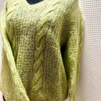 1960's V Neck Green Sweater