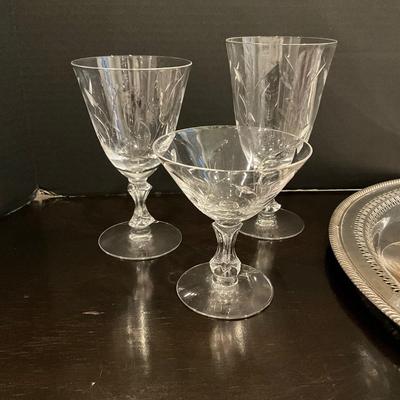187 Set of 8 Franciscan Tiffin Pine Tree Goblets